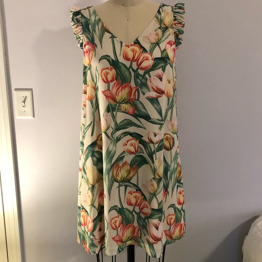 Tulip Ruffle Sleeve Dress